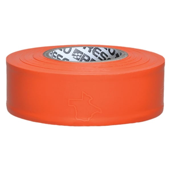 Presco Flagging Tape, Orange, 1-3/16" Wide x 300' Length, PVC, 2 mil TXO-373 - main
